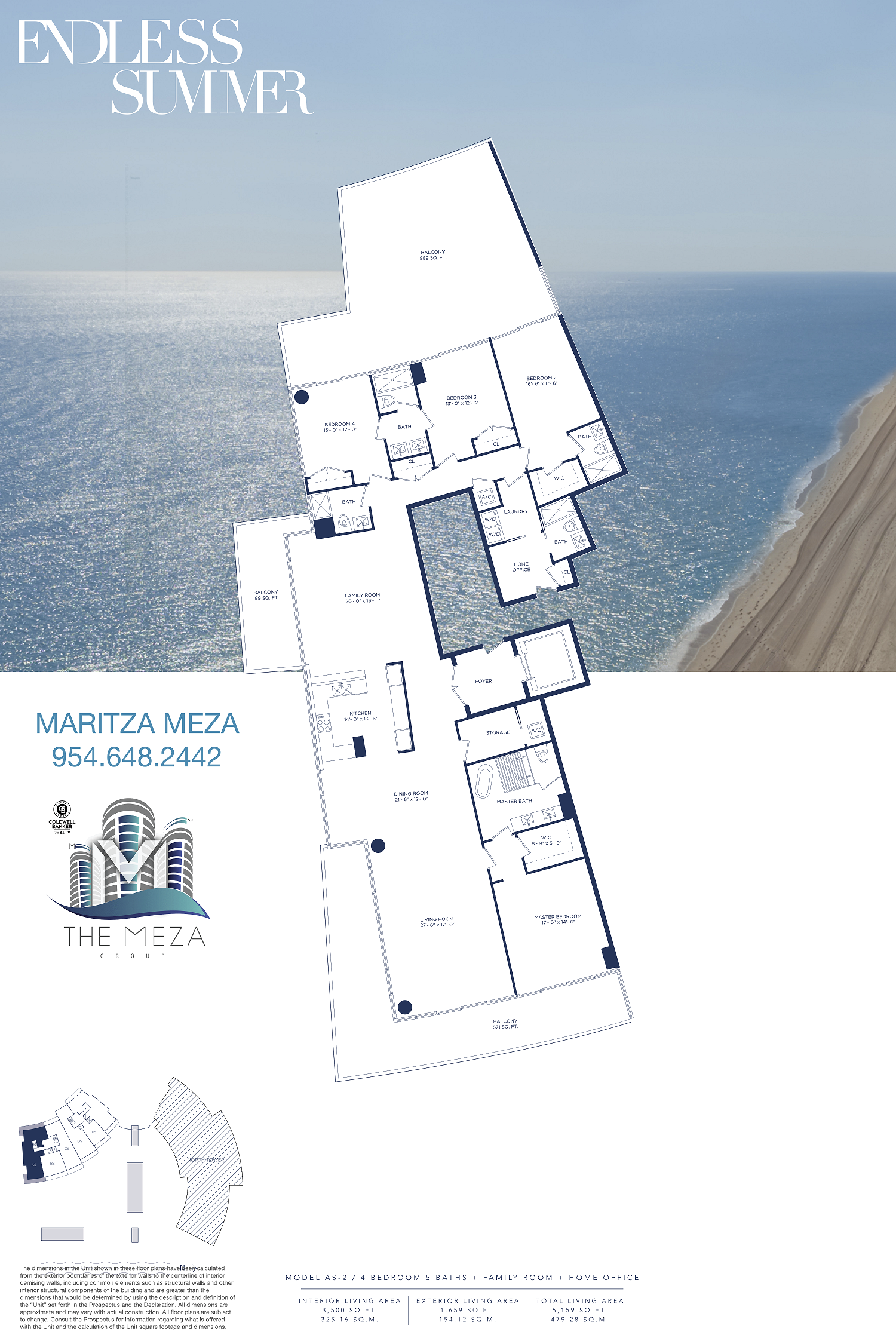 Auberge Beach Residences & Spa ‘Model AS2’ Floor Plan
