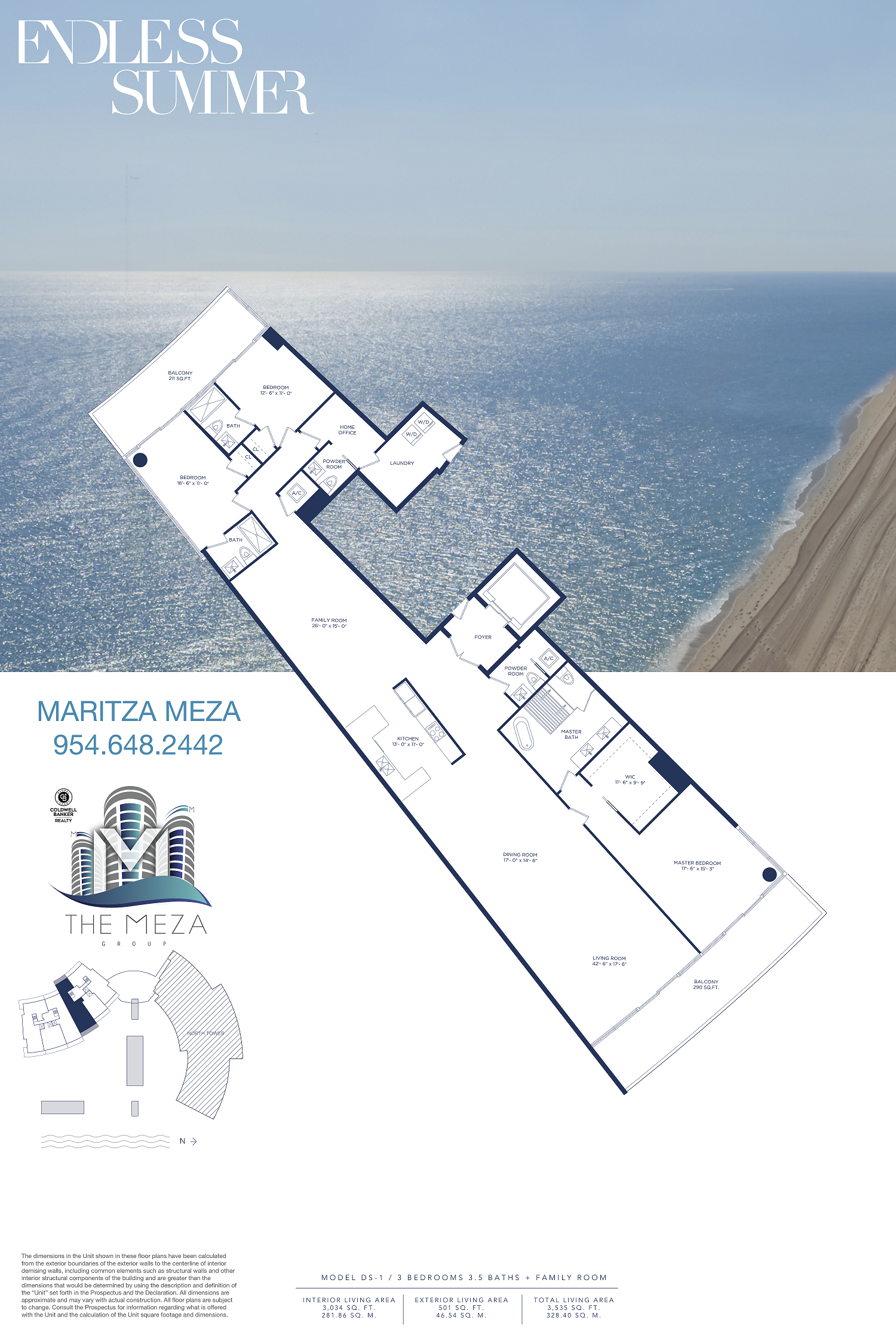 Auberge Beach Residences & Spa ‘Model DS1’ Floor Plan