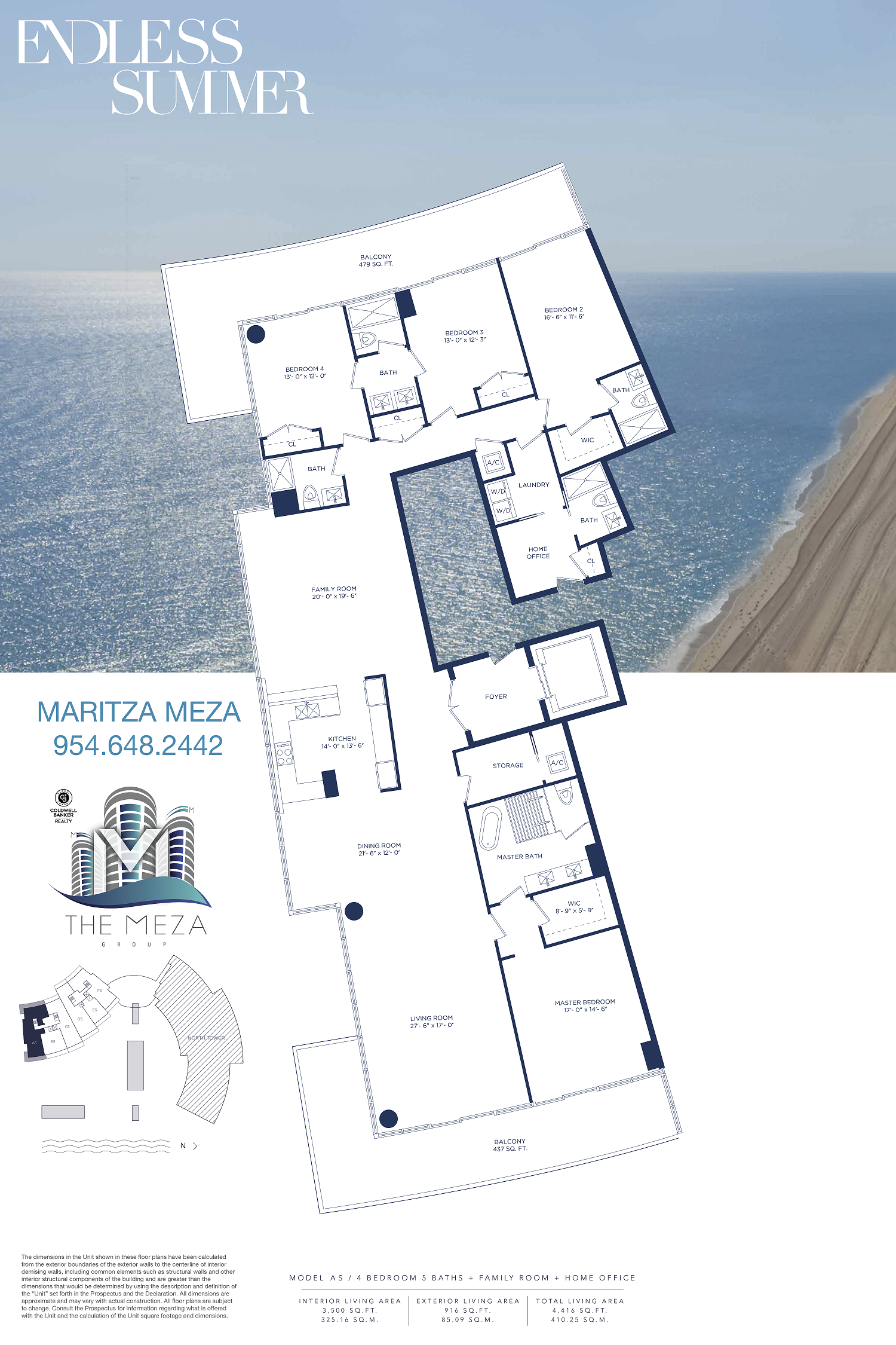 Auberge Beach Residences & Spa ‘Model AS’ Floor Plan