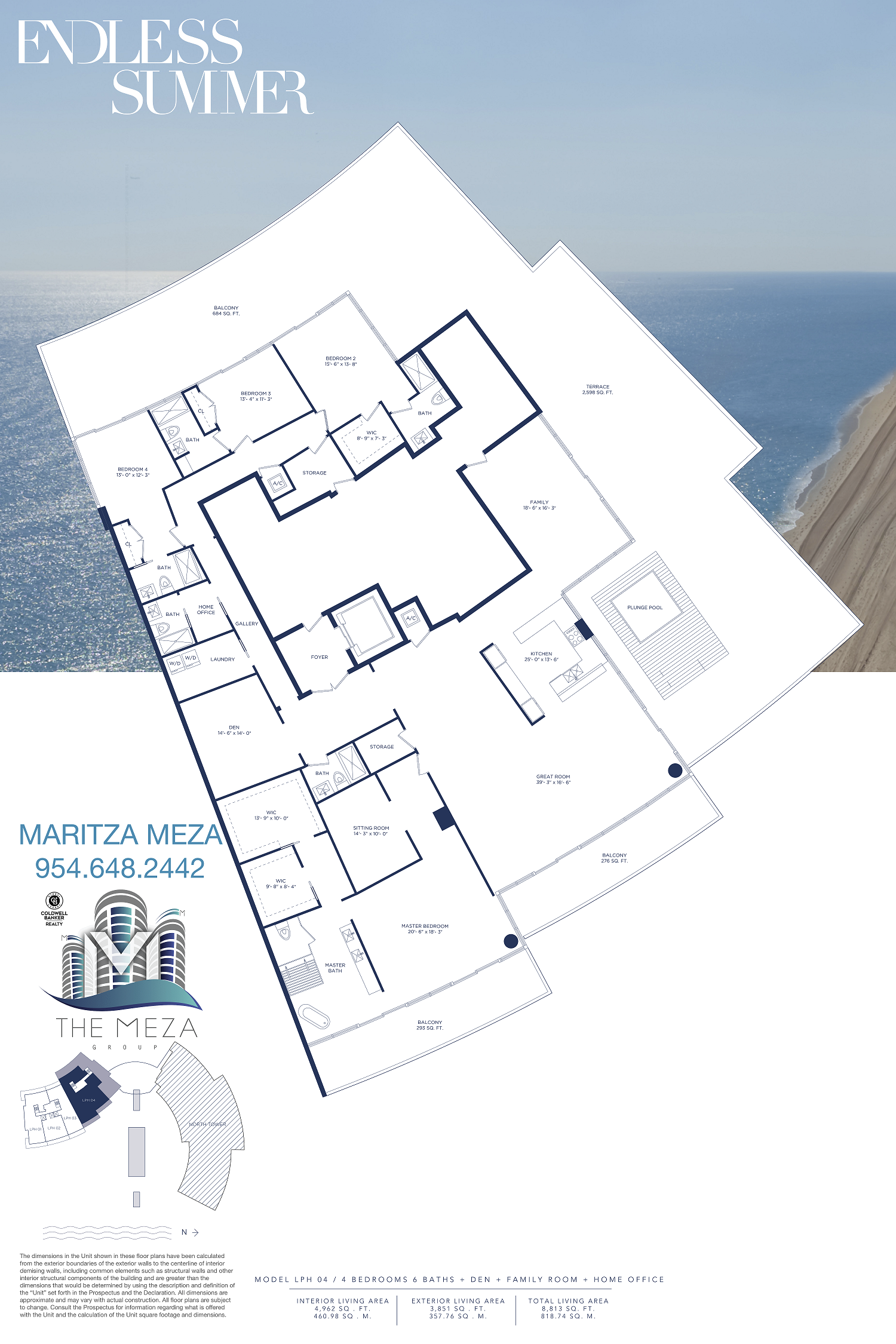Auberge Beach Residences & Spa ‘Model LPH04’ Floor Plan