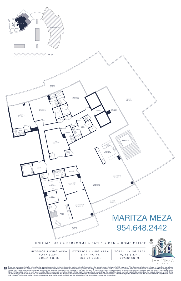 Auberge Beach Residences & Spa ‘Model MPH03’ Floor Plan